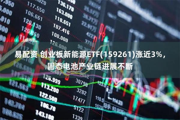 易配资 创业板新能源ETF(159261)涨近3%，固态电池产业链进展不断