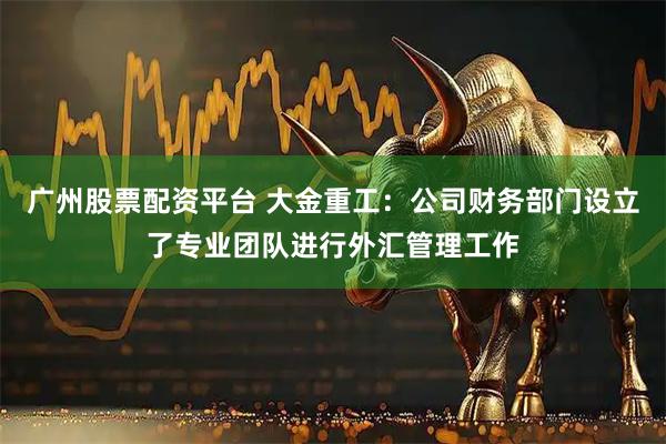 广州股票配资平台 大金重工：公司财务部门设立了专业团队进行外汇管理工作